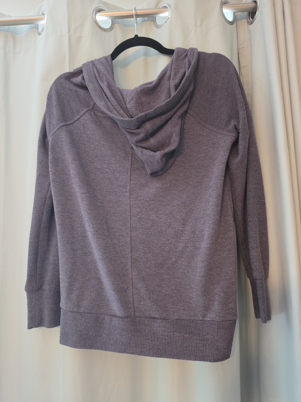 Simply Vera Vera Wang Lavender Hooded Wrap Pullover - Picture 2 of 3